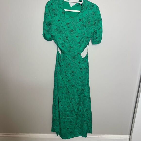 The Kooples Graphic Poppies Cutout Midi Dress NWT - Picture 12 of 14